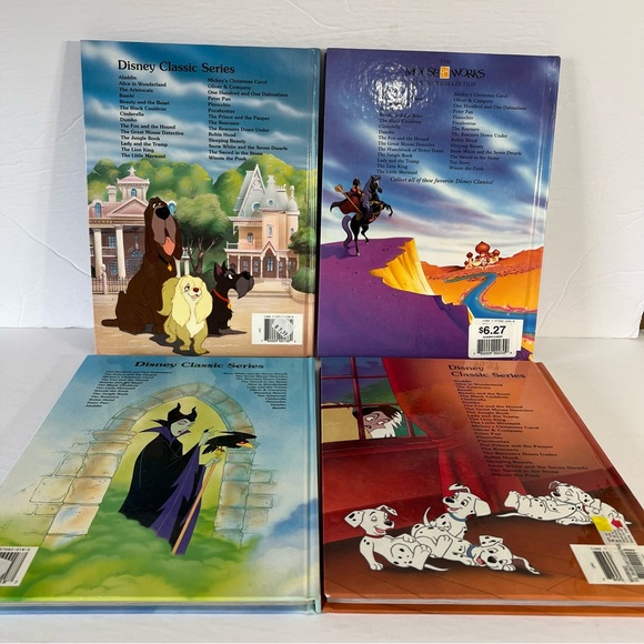 Disney Classic Series 4 Storybooks VTG Aladdin Sleeping Beauty Lady & the Tramp - Picture 4 of 14